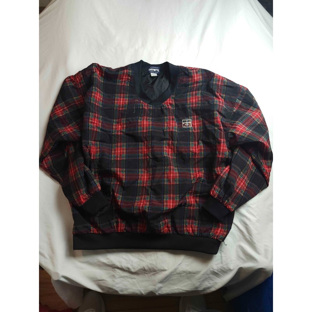 Vintage Divots Bethlehem Steel Jacket‎ Womens XL Red Plaid Windbreaker Pullover
